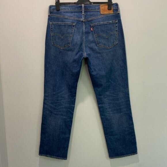 Levi's Straight Leg Blue Jeans Size 34 - Picture 2 of 15